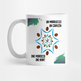 one morocco one heart Proud Morocco Flag Gift Moroccan Lovers For Men's Women's Mug